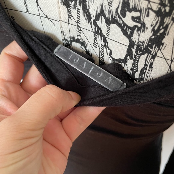 Velvet Whimsgoth Vintage y2k Off Shoulder Drap Bodice LBD Ruched Rave Club Sexy - Picture 6 of 6